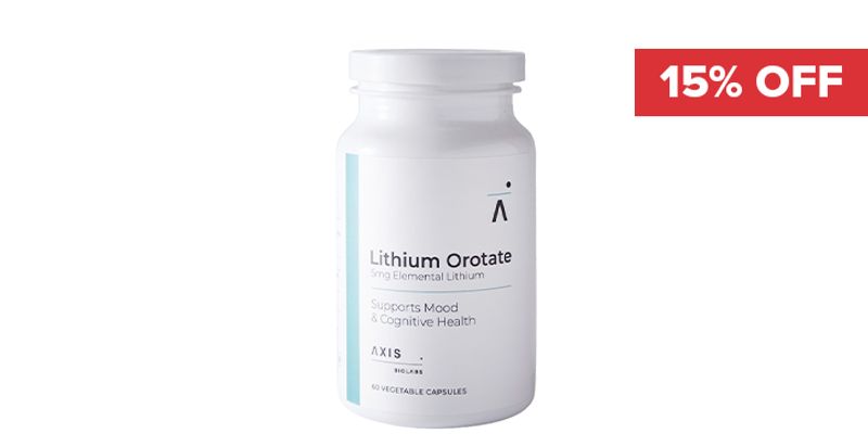 15% Off Axis BioLabs Lithium Orotate Cover Image
